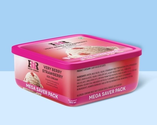 Very Berry Strawberry Ice Cream (Family Prepack 700ml)