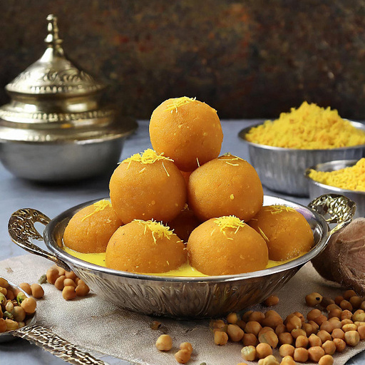 Desi Ghee Besan Laddu [200 Gms - 6 Pcs]