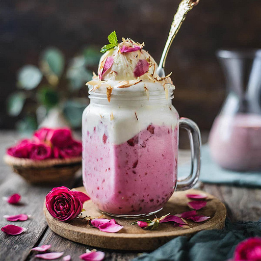 Rose Delight Falooda Sundae
