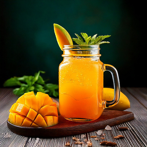 Jeera Mango Fizz [450 Ml Mason Jar]