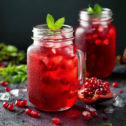 Jeera Pomegranate Fizz [450 Ml Mason Jar]