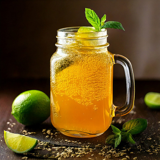 Jeera Lemon Sparkler [450 Ml Mason Jar]