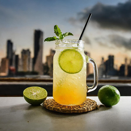 Mosambi Mocktail [450 Ml Mason Jar]