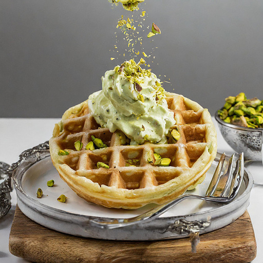 Rasmalai Pistachio Waffle