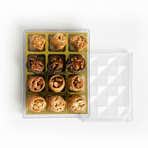 Flavorful Quartet Baklava Gift Box - 12 Cavity Recta [4 Variants]