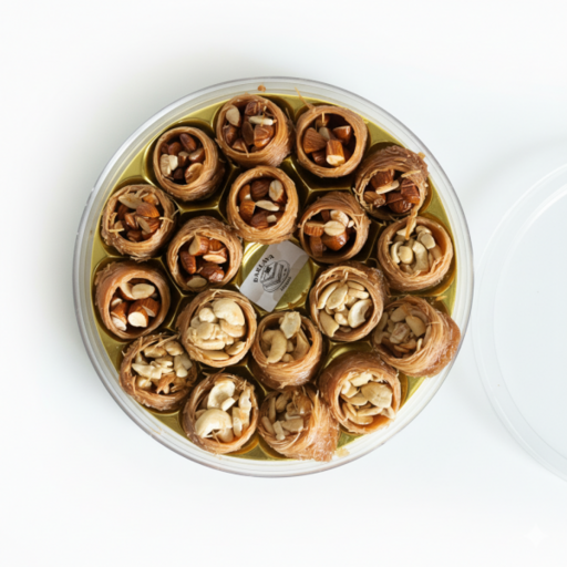 Duo Indulgence Baklava Gift Box - 18 Cavity Round [2 Variants]