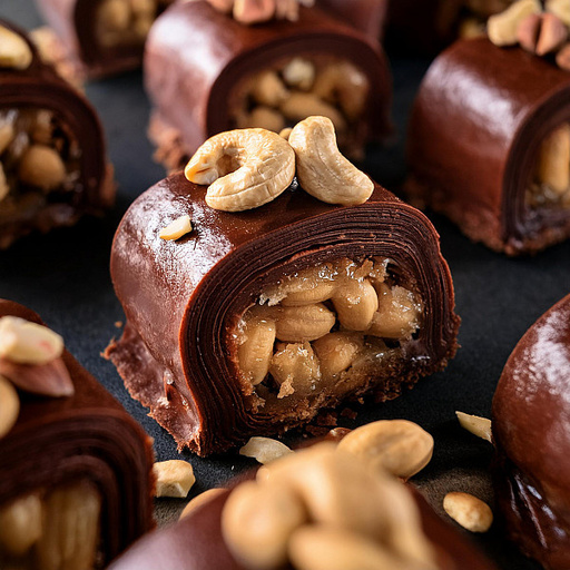 Chocolate Cashew Turkish Roll Baklava
