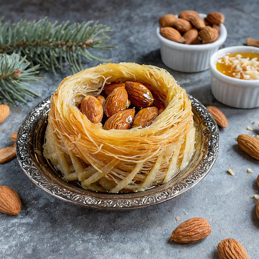 Almond Oshe Bul Bul Kunafa Baklava