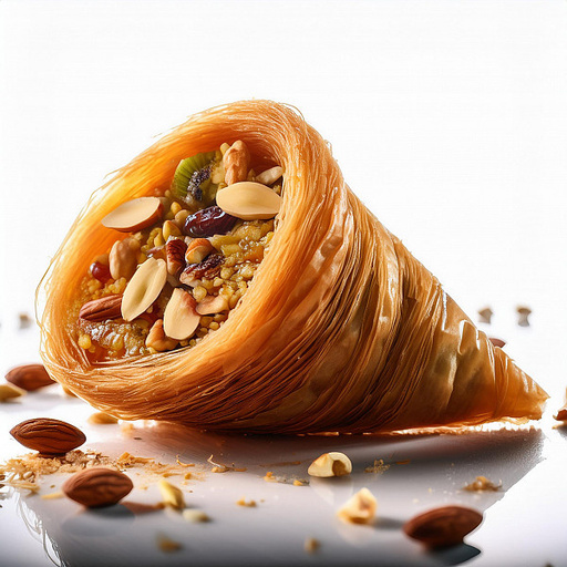 Mixed Dry Fruit Cone Kunafa Baklava