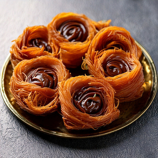Chocolate Ganache Oshe Bul Bul Kunafa Baklava