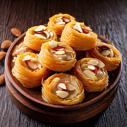 Almond White Choco Oshe Bul Bul Kunafa Baklava