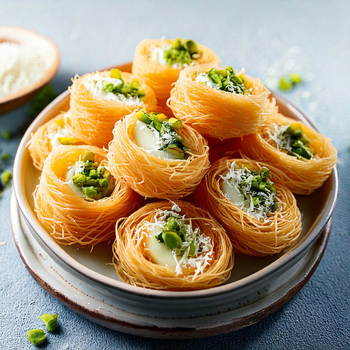 Tropical Coconut Oshe Bul Bul Kunafa Baklava