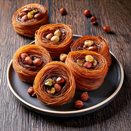 Chocolate Hazelnut Oshe Bul Bul Kunafa Baklava