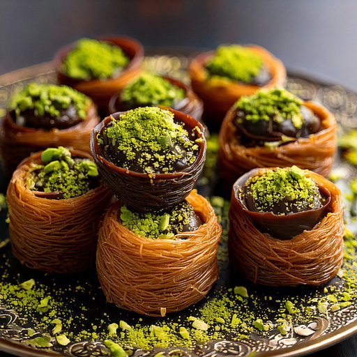 Dark Chocolate Pista Oshe Bul Bul Kunafa Baklava