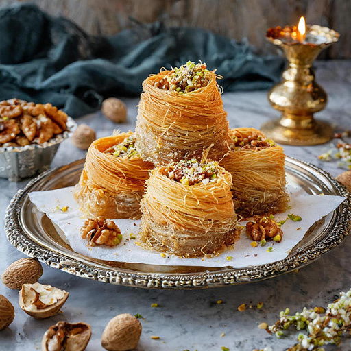 Lotus Biscoff Caramel Oshe Bul Bul Kunafa Baklava