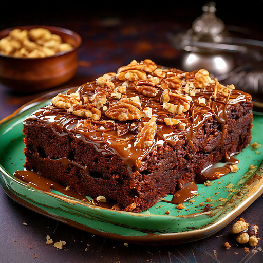 Milk Chocolate Walnut Baklava Crumble Brownie
