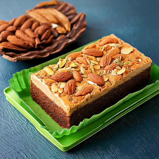 Mawa Malai Almond Kunafa Crumble Brownie