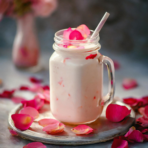 Rose Milk [450 Ml Mason Jar]