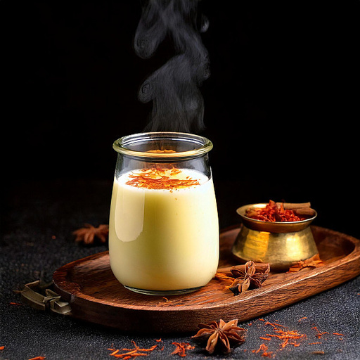 Hot Saffron Milk (Kesar Doodh) [450 Ml Mason Jar]