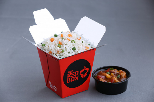 Veg Fried Rice + Cauliflower Manchurian (Gravy)