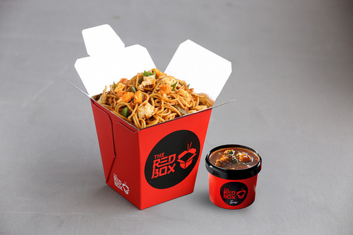 Chicken Singapore Noodles + Black Pepper Chicken (Gravy)